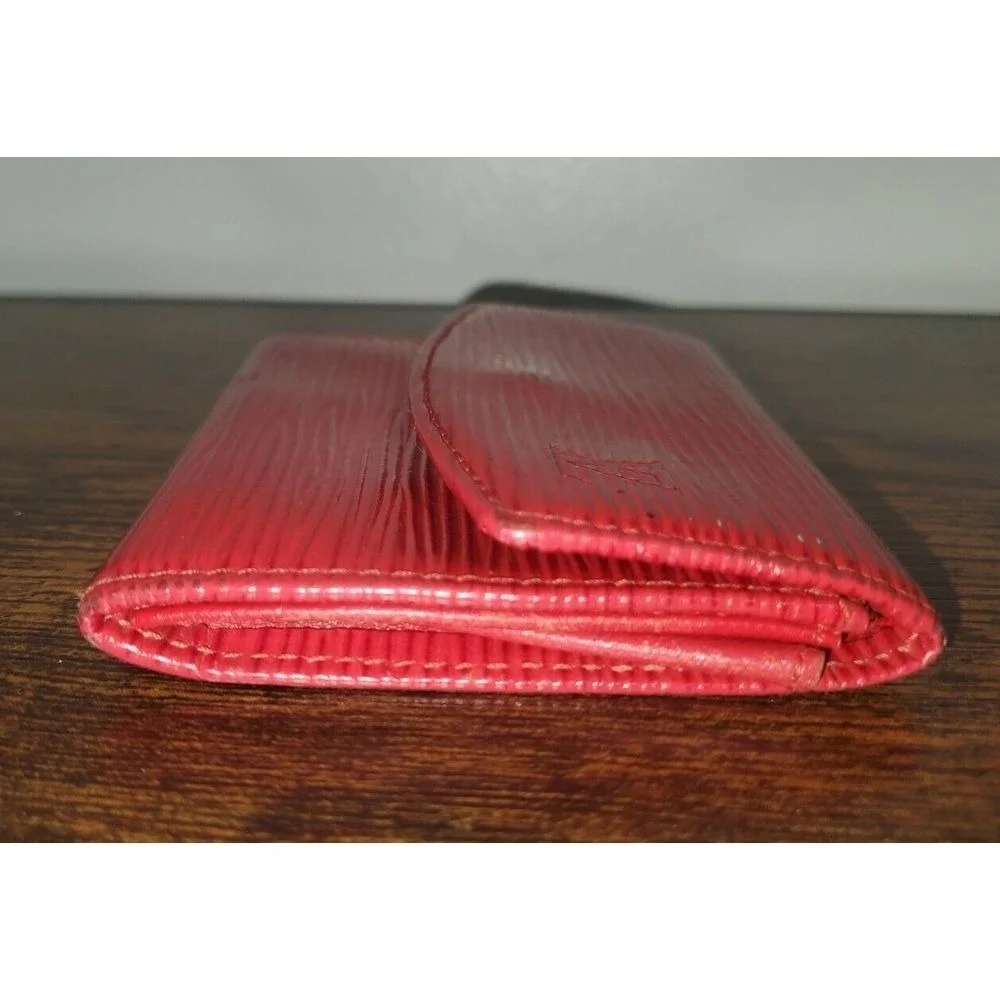 Louis Vuitton Epi Leather Card Holder Castilian‎ Red Vintage Wallet Spain M63587
